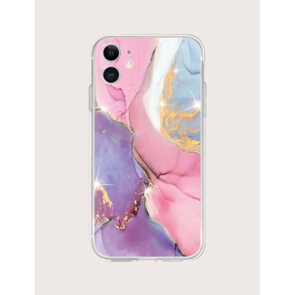 Sparkle Marble Pattern Pink iPhone 12 Pro Max Case 💖
